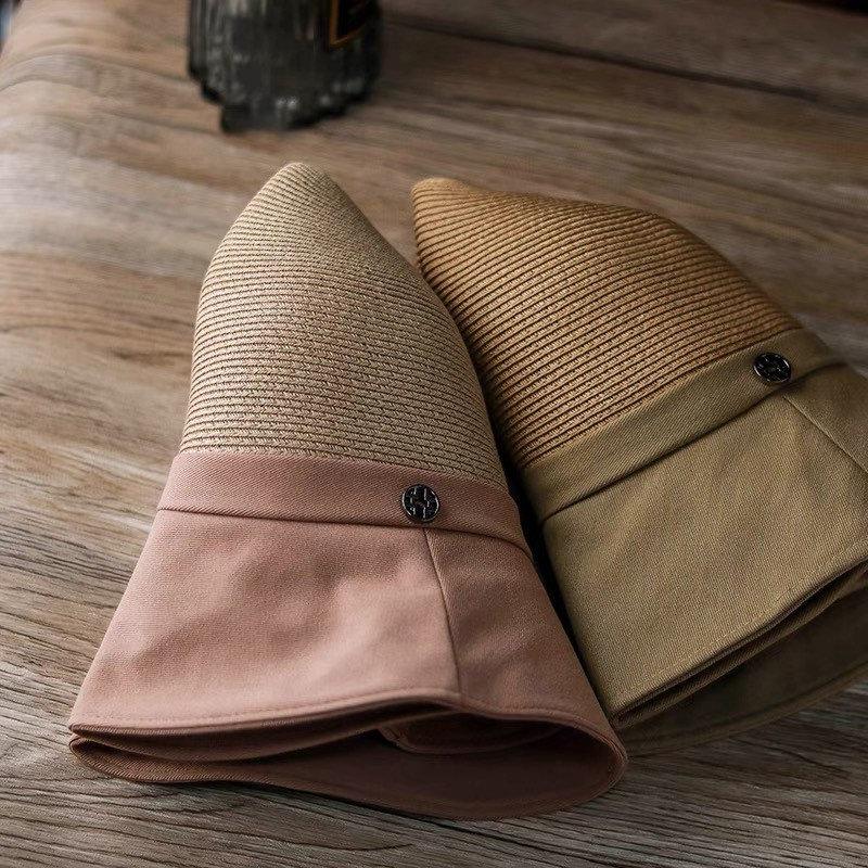 Summer Straw Bucket Hat for Women.