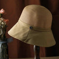 Summer Straw Bucket Hat for Women.